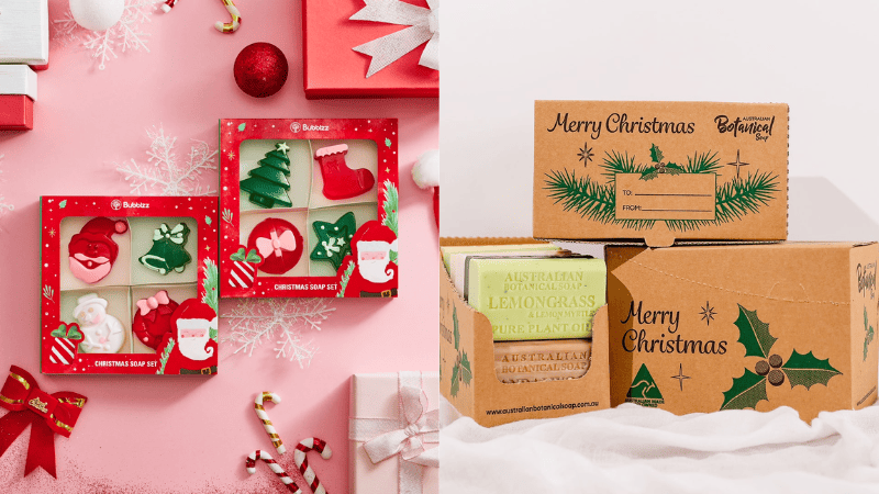 Christmas soap boxes