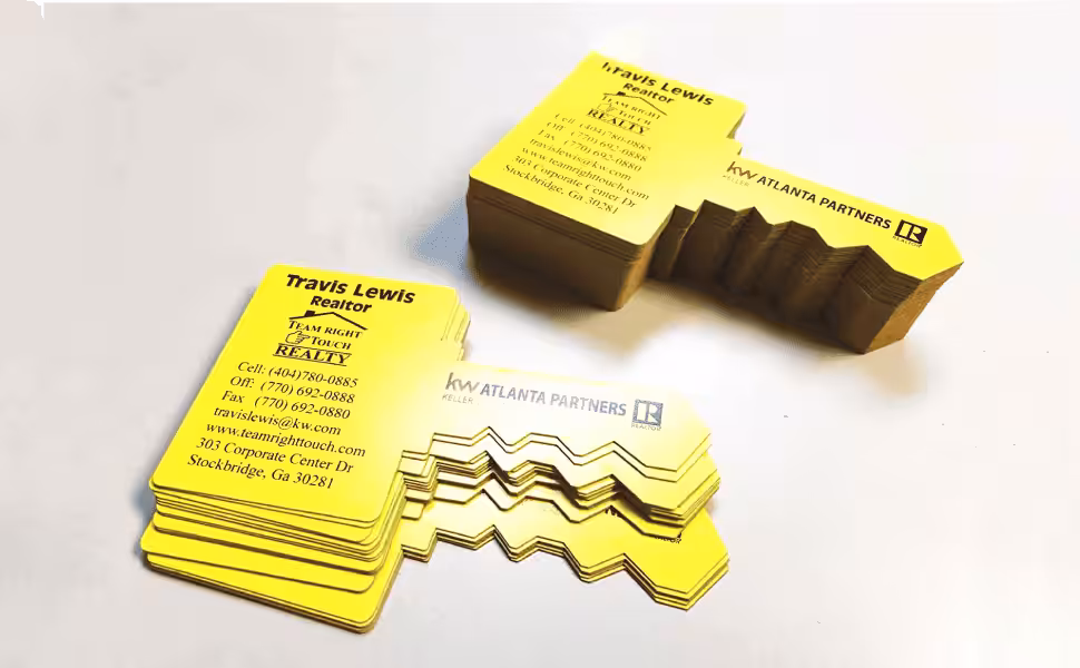 unique shape business cards