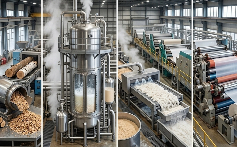 Glassine paper manufacturing process