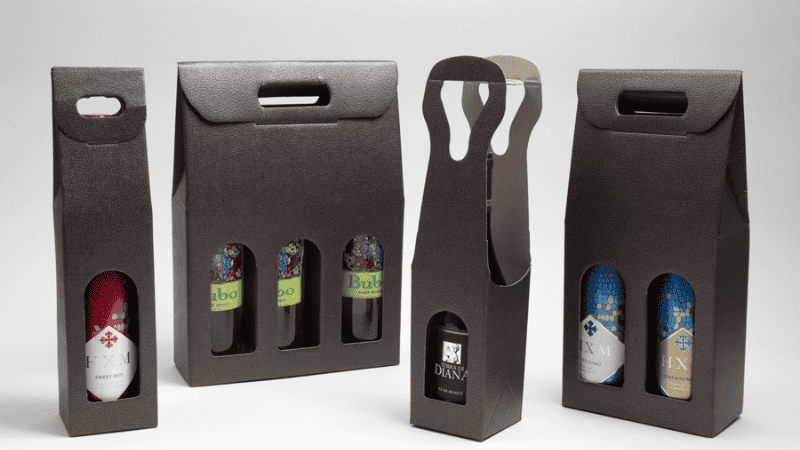 wine packaging with handle