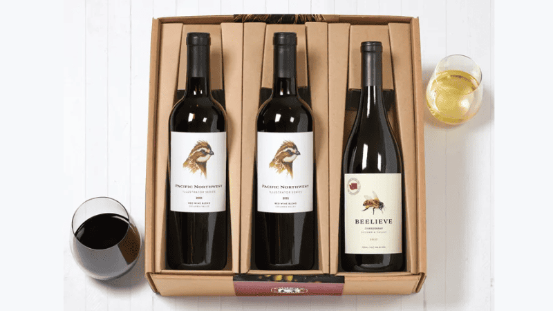 Tiered Wine Packaging for Multiple Bottles