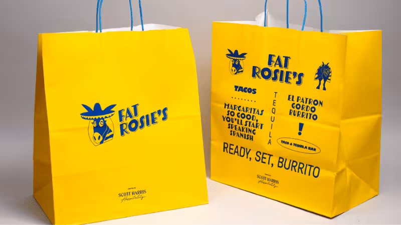 paper bags with brand