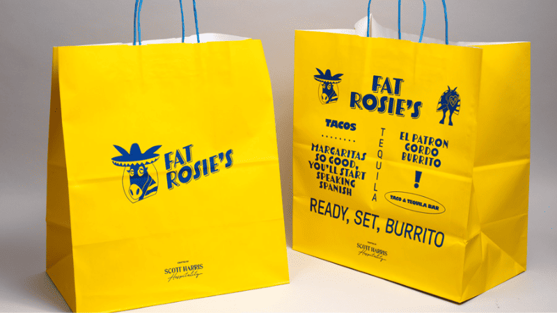 paper bags with brand
