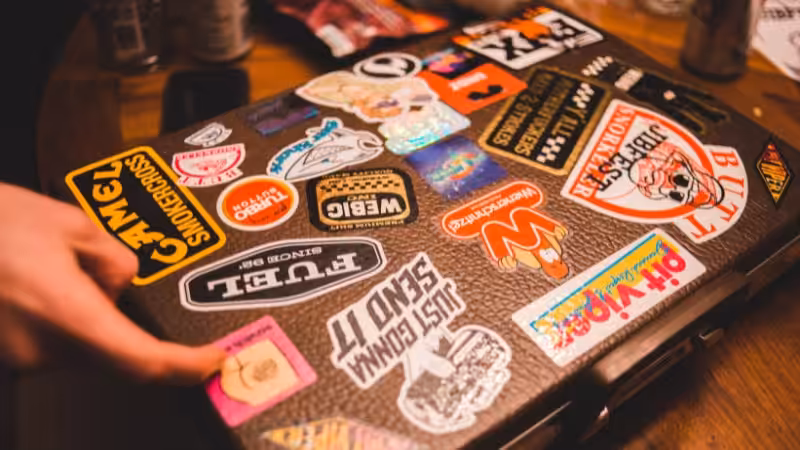 stickers used on the leather case