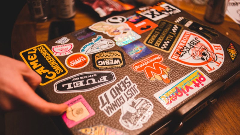 stickers used on the leather case