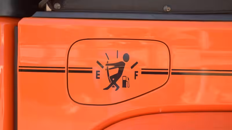 decal used one an orange car