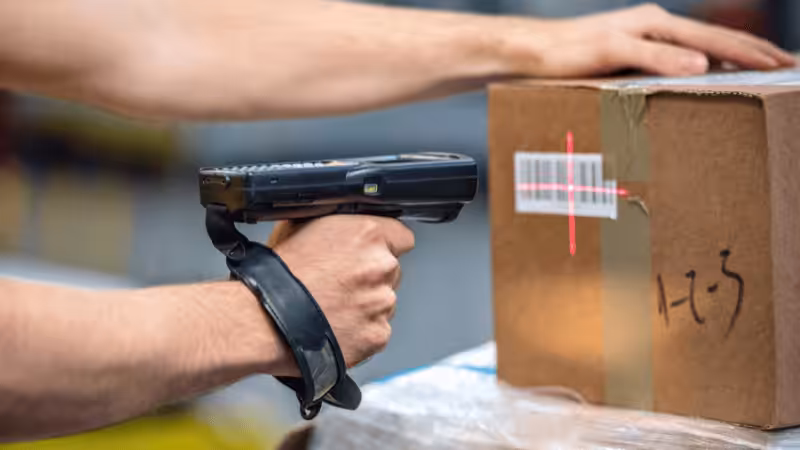 scanning the code on smart packaging