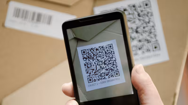 scanning the code on smart packaging