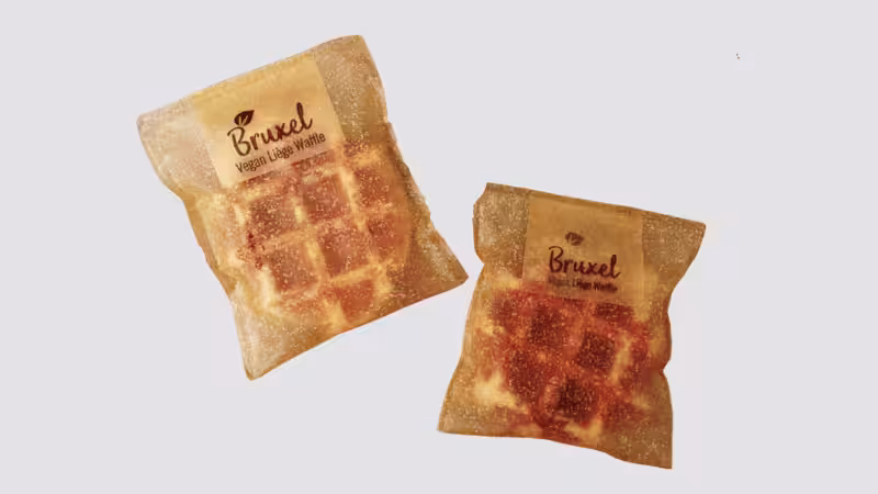 Edible packaging with waffle