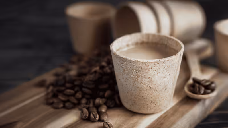 Edible coffee cups