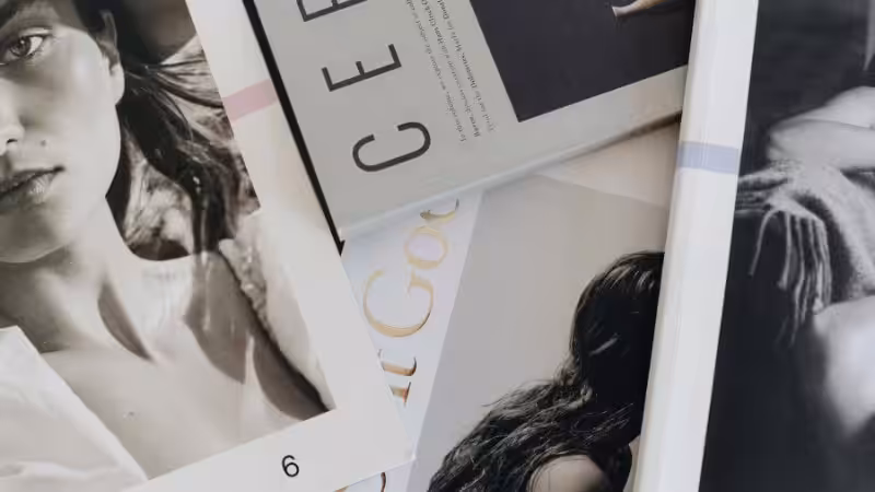 several magazines putting together