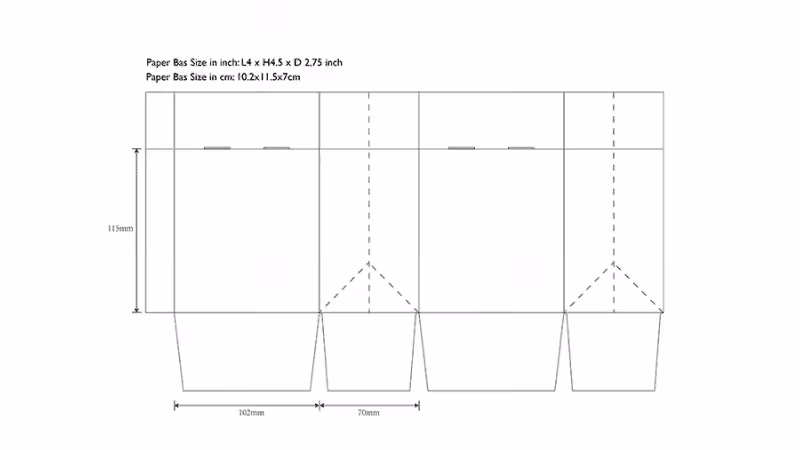 Custom paper bag template