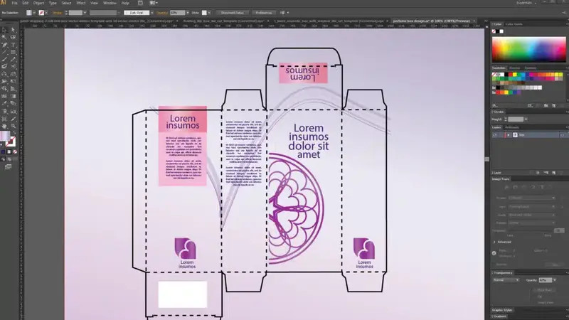 Carton Box Dieline and 3D Packaging Design Example