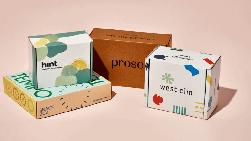 several custom box packaging
