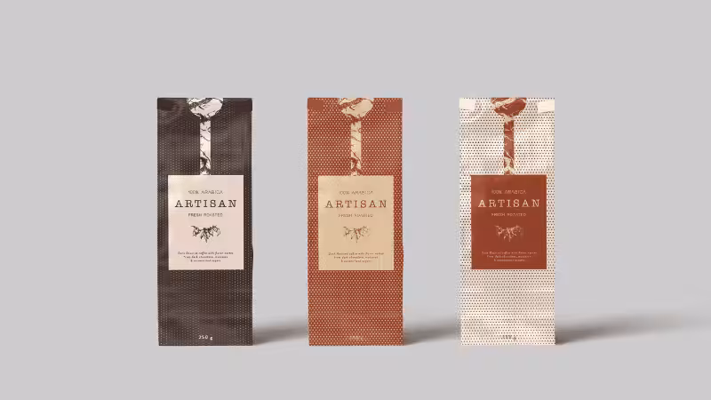 label on product paper bags