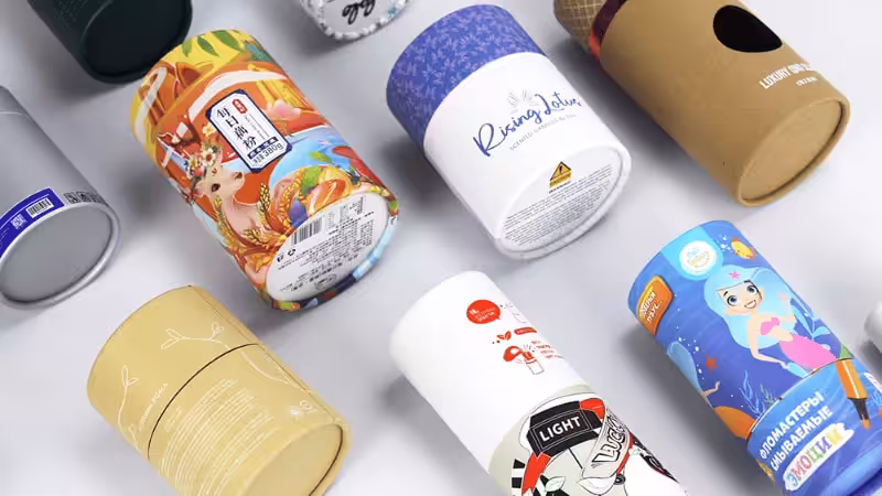 Colorful paper tube packaging