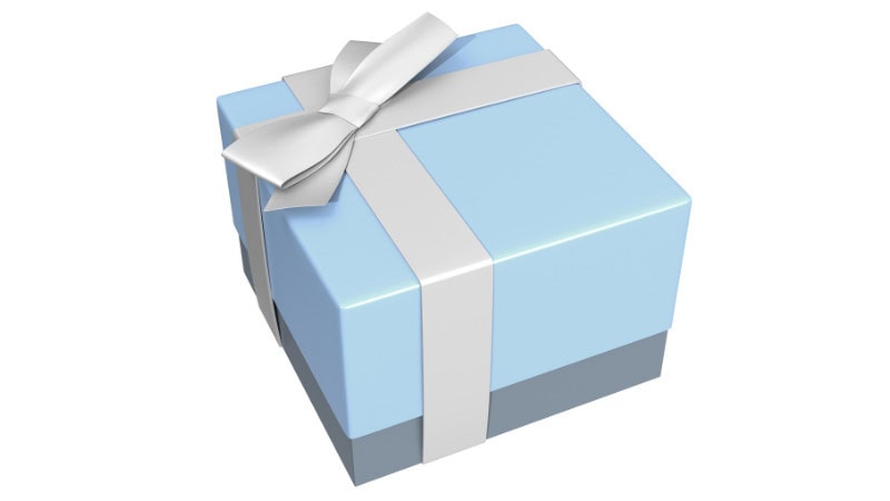 a blue box packaging with aqueous coating