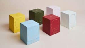 colorful product boxes