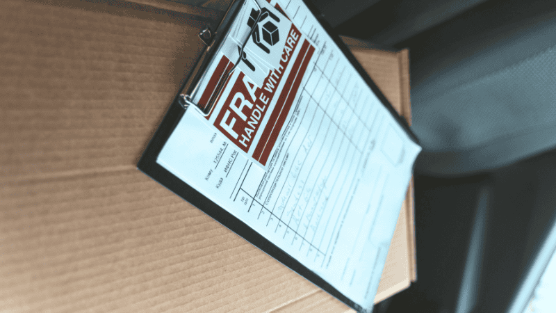 shipping box documents