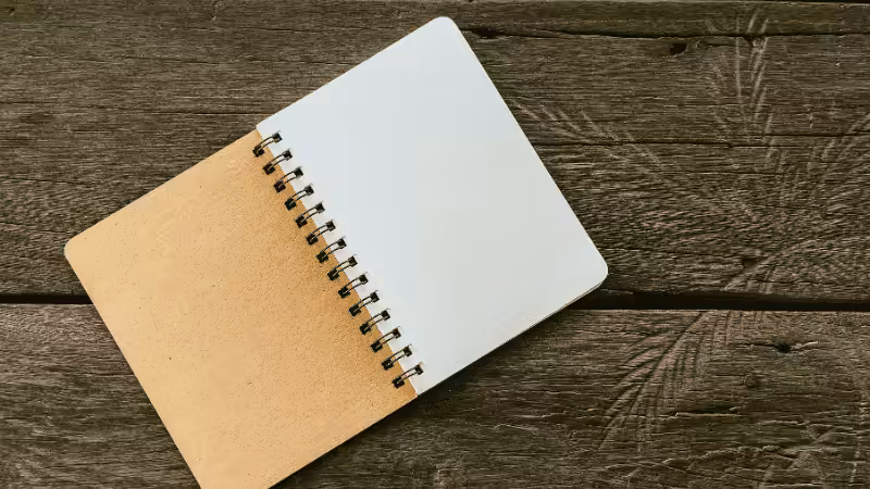 A pocket-sized notebook