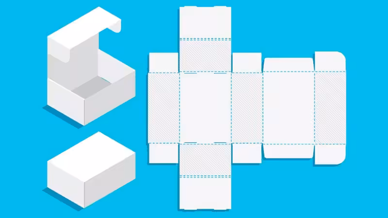 Design template for foldable cardboard box