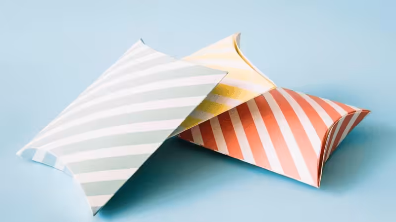 Set of colorful pillow boxes