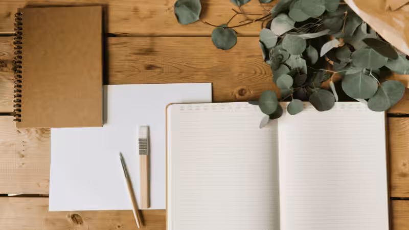 Notebooks and a pencil