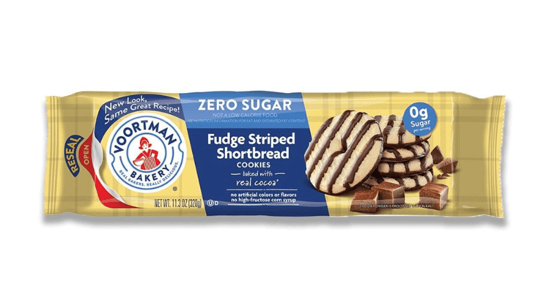 Dairy Food Fudge Shortbread with Kosher Dairy Symbol