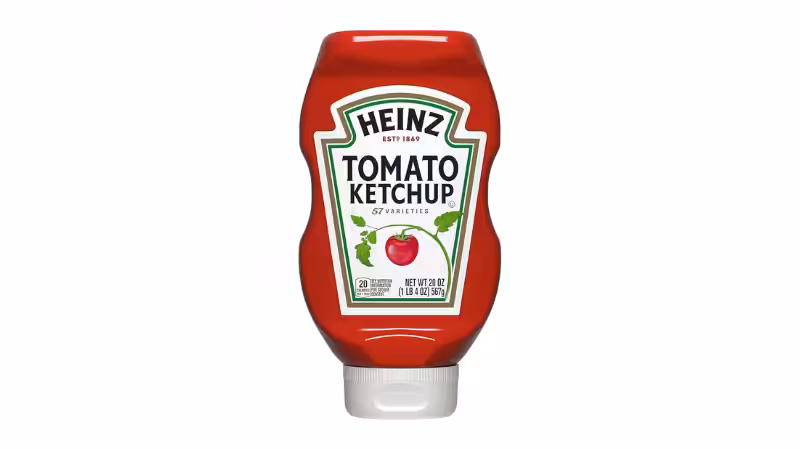Kosher symbol on the packaging of Heinz ketchup