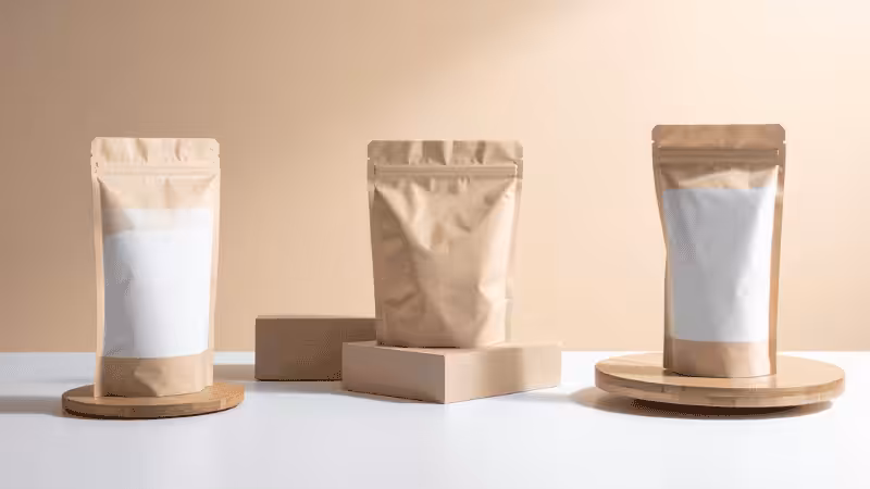 several flexible packaging with different sizes=