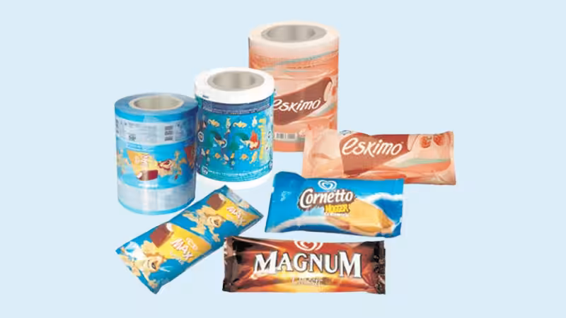 the roll packaging for ice cream products