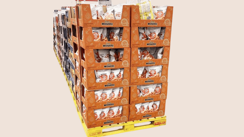 snacks in the shelf-ready packaging