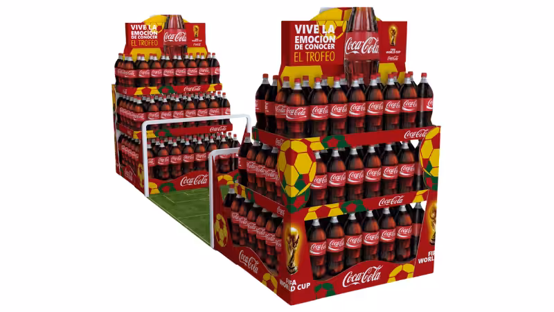 coca cola in the shelf-ready packaging