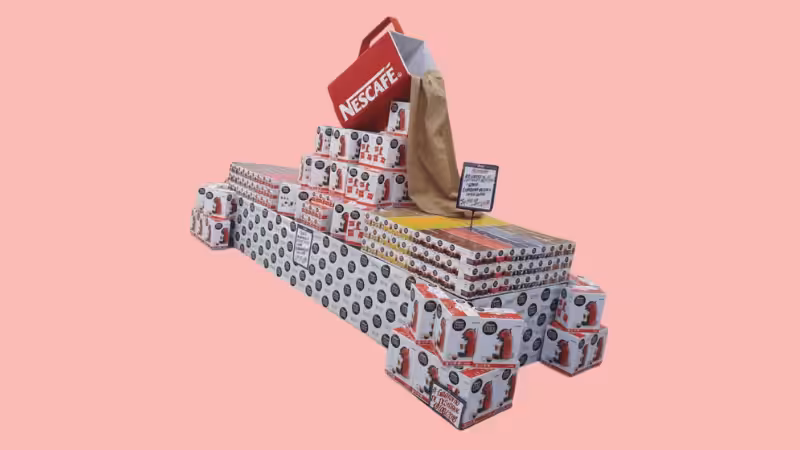 Nescafe with shelf-ready packaging