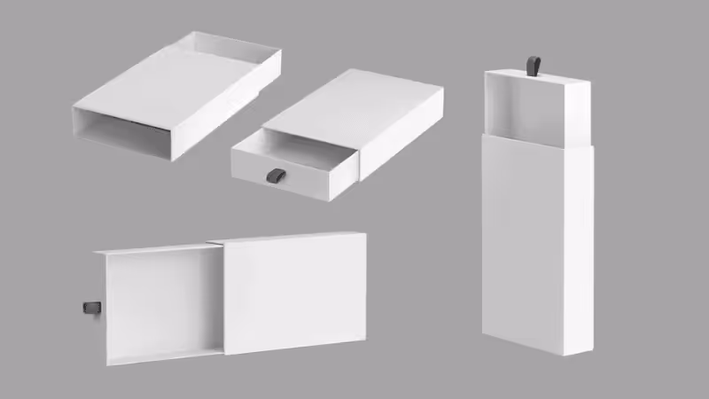 Mockup of Rigid Drawer style packaging