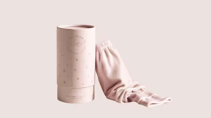 Cardboard tube packaging for pajamas