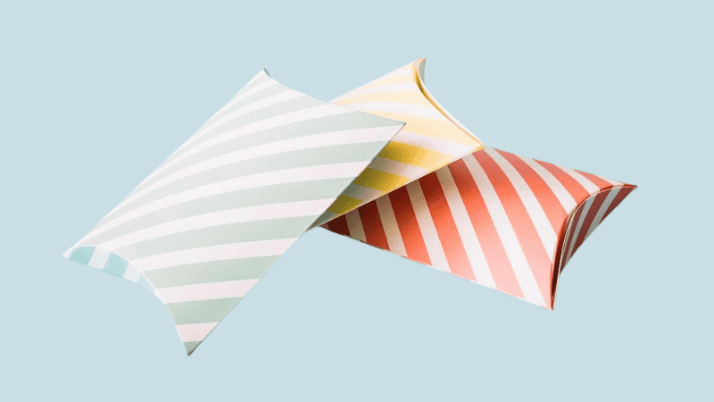 Set of colorful pillow boxes