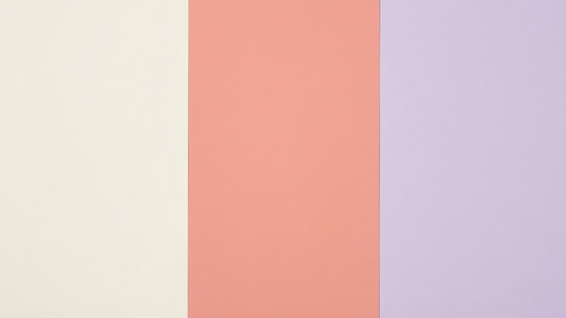 Cloud Dancer + Muted Coral + Lavender