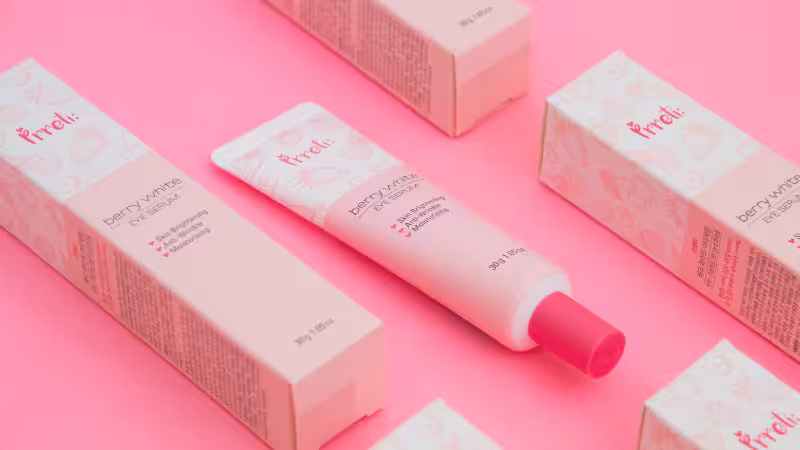 beauty product with cardboard box packaging