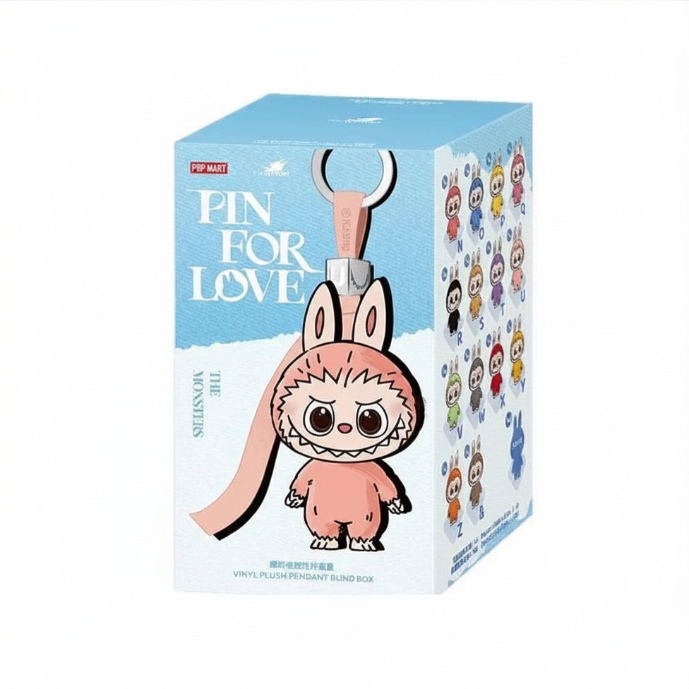 Pop Mart Labubu vinyl plush pendant blind box with alphabet character pattern