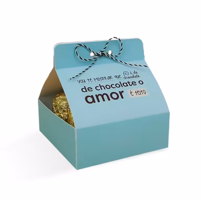 Light turquoise flip rigid fresh custom gift box with lids