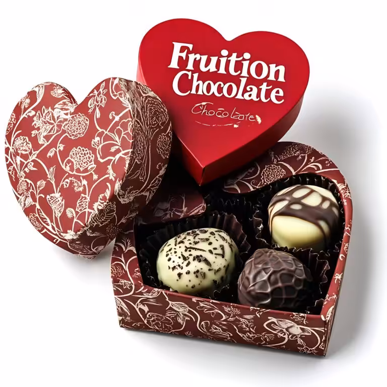 Red heart drawer type chocolate candy custom gift box with lids