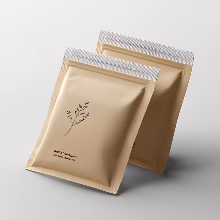 Small beige flip rigid universal custom gift bag with lids